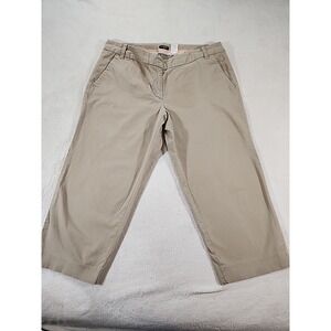 J.Crew Sz 10 City‎ Fit Cocktail Capri Cropped Straight Leg Cotton Pants Ladies